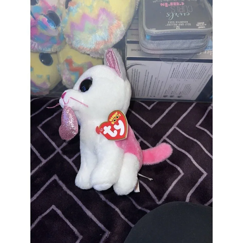 NWT TY Beanie Boos - MILENA the Valentine's Kitty Cat (Glitter Eyes) (6 inch)